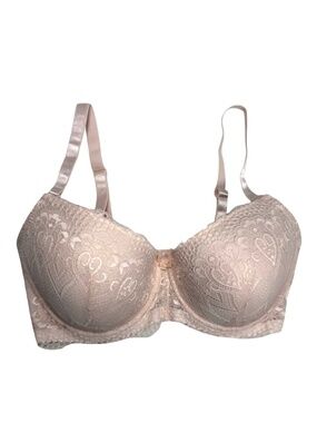 Rene Rofe 38DD Blush Floral Lace Demi Bra Convertible Underwire New Without Tags